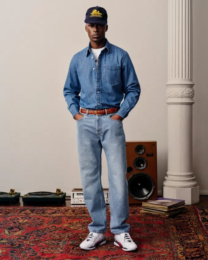 Chemise en chambray avec écusson