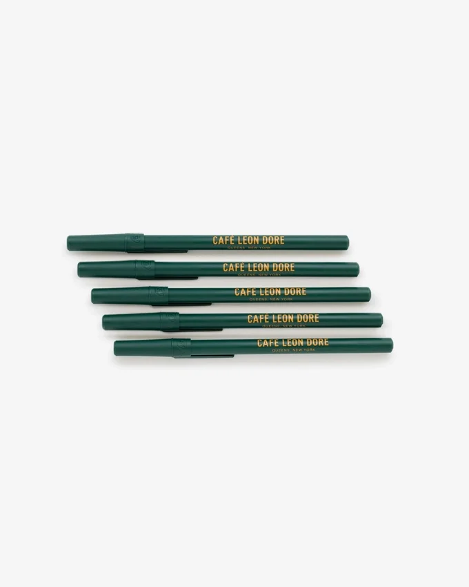 Lot de stylos à bille Café Leon Dore