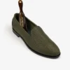 Mocassins en cuir et raphia
