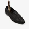 Mocassins en cuir et raphia