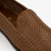 Mocassins en cuir et raphia