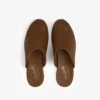 Mules en cuir et raphia
