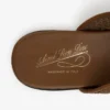 Mules en cuir et raphia