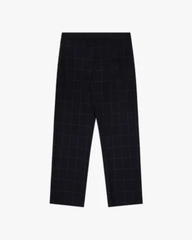 Pantalon de costume à carreaux et taille élastiquée