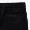 Pantalon de costume à carreaux et taille élastiquée