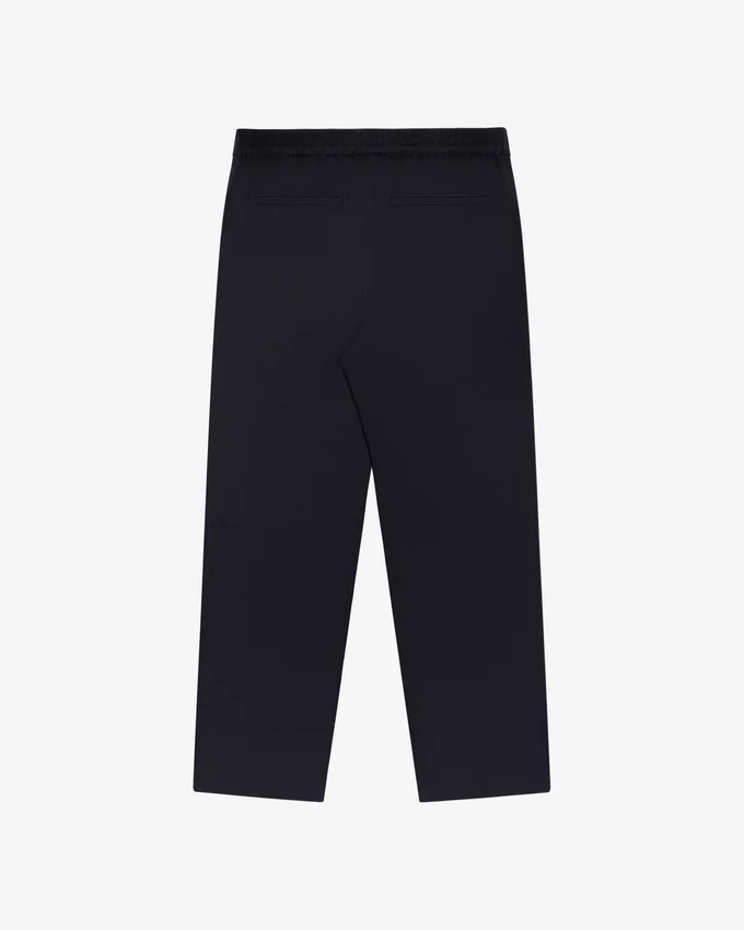 Pantalon de costume en laine tropicale à taille élastiquée