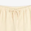 Pantalon de costume en mélange de coton avec cordon de serrage