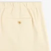Pantalon de costume en mélange de coton avec cordon de serrage