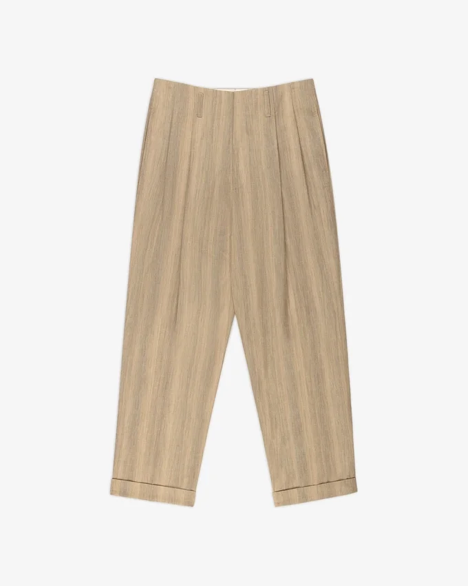 Pantalon de costume safari à doubles plis