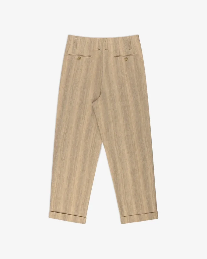 Pantalon de costume safari à doubles plis