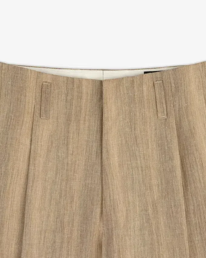 Pantalon de costume safari à doubles plis