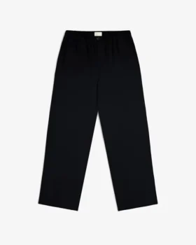 Pantalon en gabardine à taille élastiquée