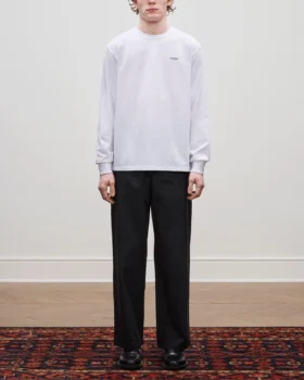 Pantalon en gabardine à taille élastiquée