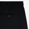 Pantalon en gabardine à taille élastiquée