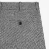 Pantalon plissé à motif pied-de-poule