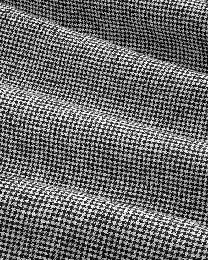 Pantalon plissé à motif pied-de-poule