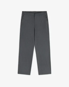 Pantalon à rayures fines et taille élastiquée