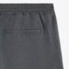 Pantalon à rayures fines et taille élastiquée