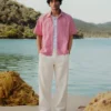 Chemise à rayures teintes dans la masse