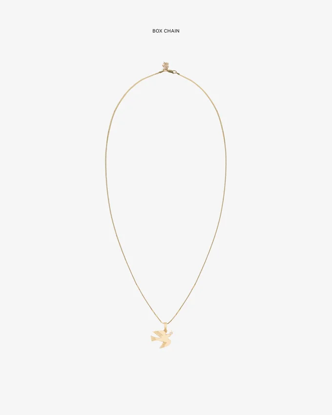 Pendentif colombe en or 14 carats