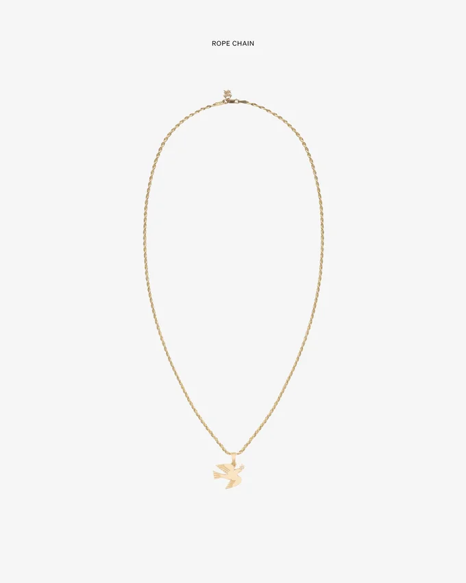 Pendentif colombe en or 14 carats