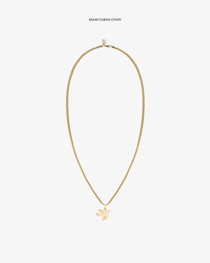 Pendentif colombe en or 14 carats