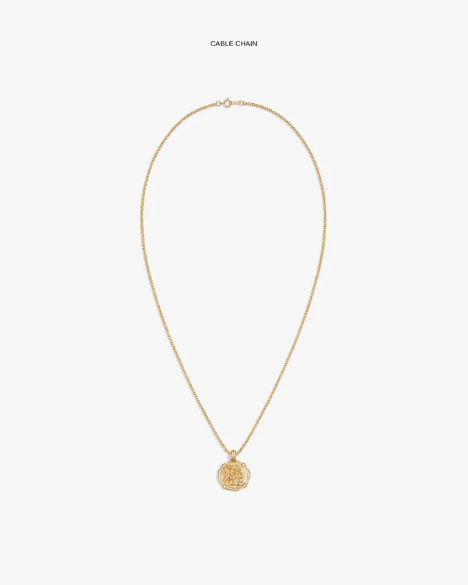 Pendentif en forme de pièce d’or 14 carats