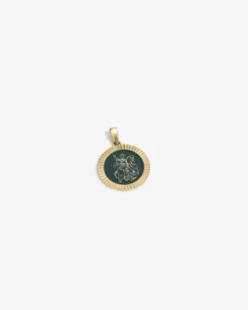 Pendentif en forme de pièce Saint-Georges en or 14 carats