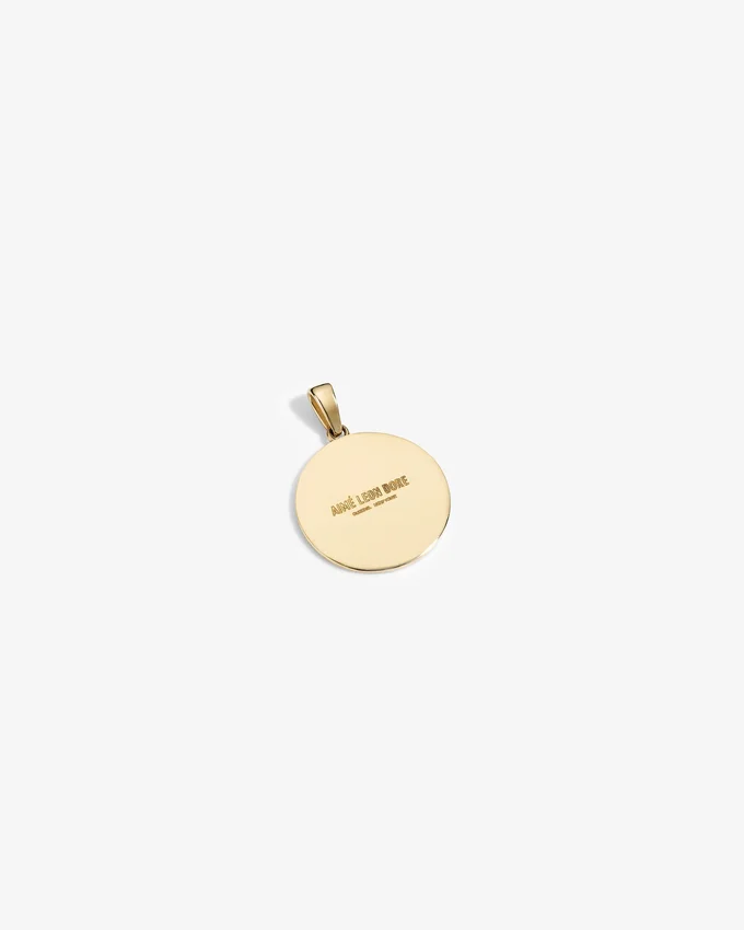 Pendentif en forme de pièce Saint-Georges en or 14 carats