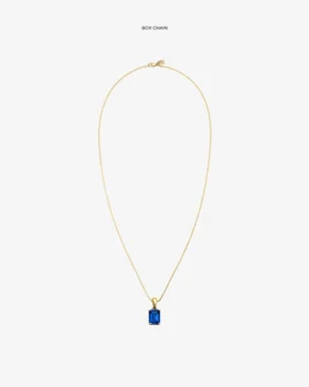 Pendentif en or 14 carats avec pierre précieuse