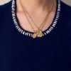 Pendentif en or 14 carats avec pierre précieuse