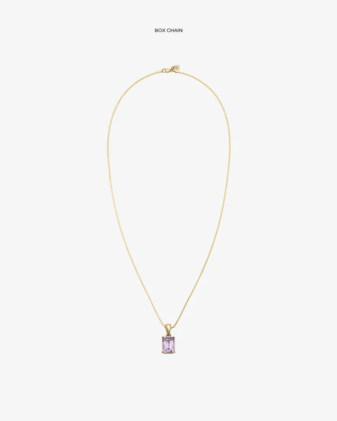 Pendentif en or 14 carats avec pierre précieuse