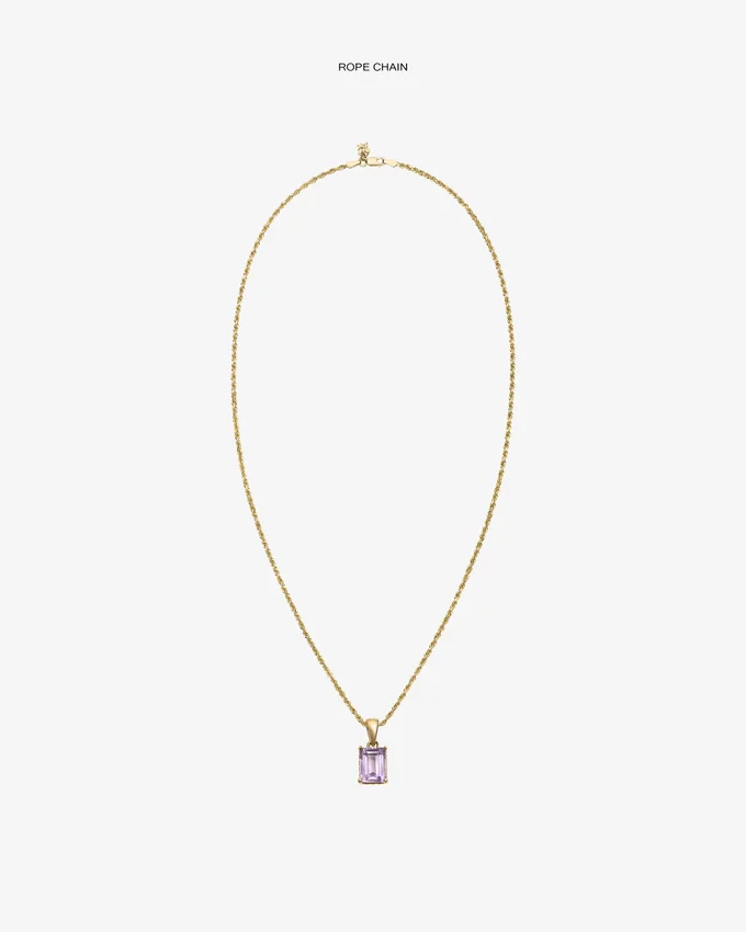 Pendentif en or 14 carats avec pierre précieuse