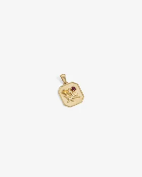 Pendentif en relief « Queens Crest » en or 14 carats