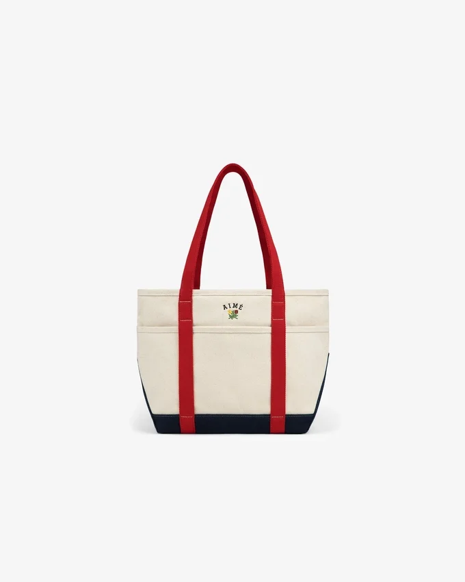 Petit sac fourre-tout avec écusson contrasté