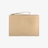 Petite pochette en nubuck gaufré croco