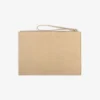 Petite pochette en nubuck gaufré croco