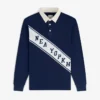 Polo de rugby vintage à effet flammé