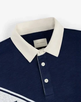 Polo de rugby vintage à effet flammé