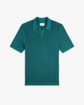 Polo en maille ajourée
