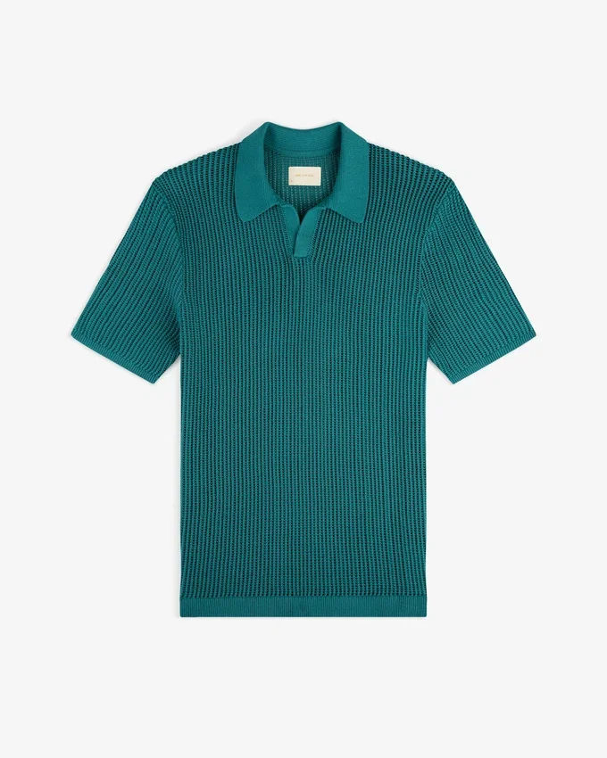 Polo en maille ajourée