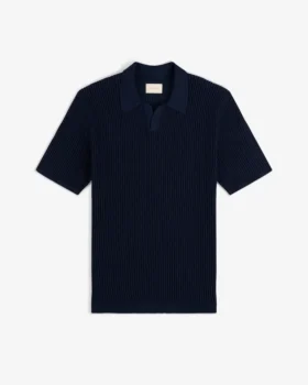 Polo en maille ajourée