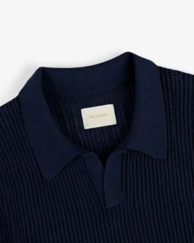 Polo en maille ajourée