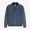 Polo en maille délavé à la pierre