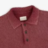 Polo en maille délavé à la pierre
