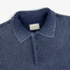 Polo en maille délavé à la pierre