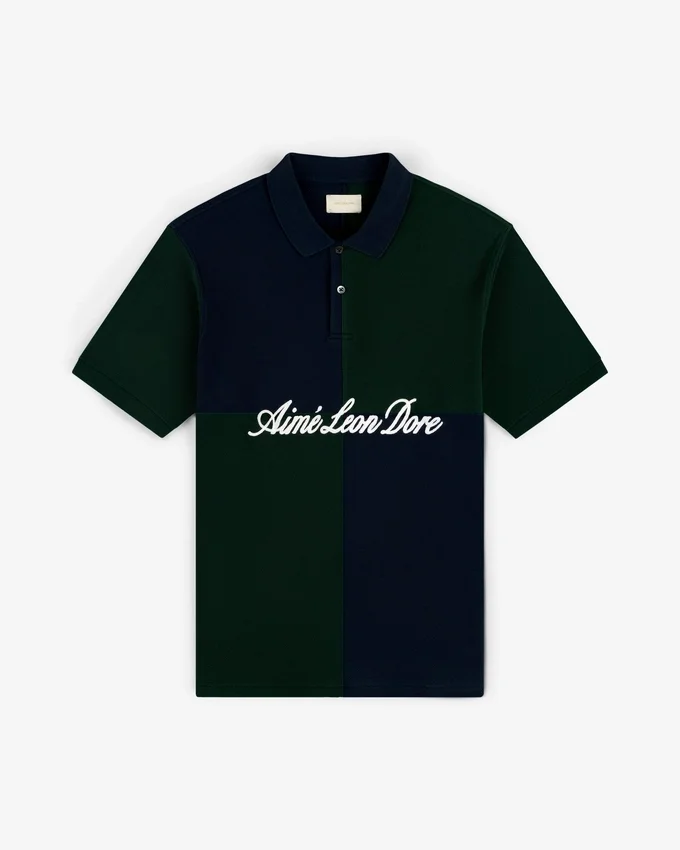Polo en piqué à blocs de couleur