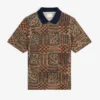 Polo en piqué à imprimé Paisley