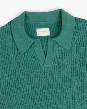 Polo à manches longues en bouclé