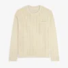 Pull à col rond avec coutures en chevrons